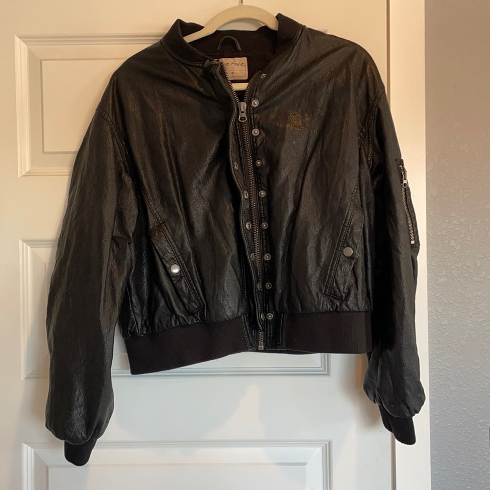Free people pleather jacket